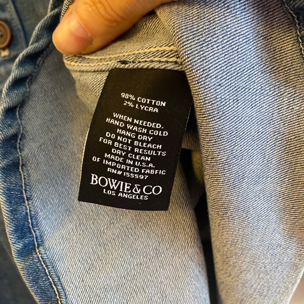 Men’s Denim Button-Up Workshirt - Picture 3 of 3
